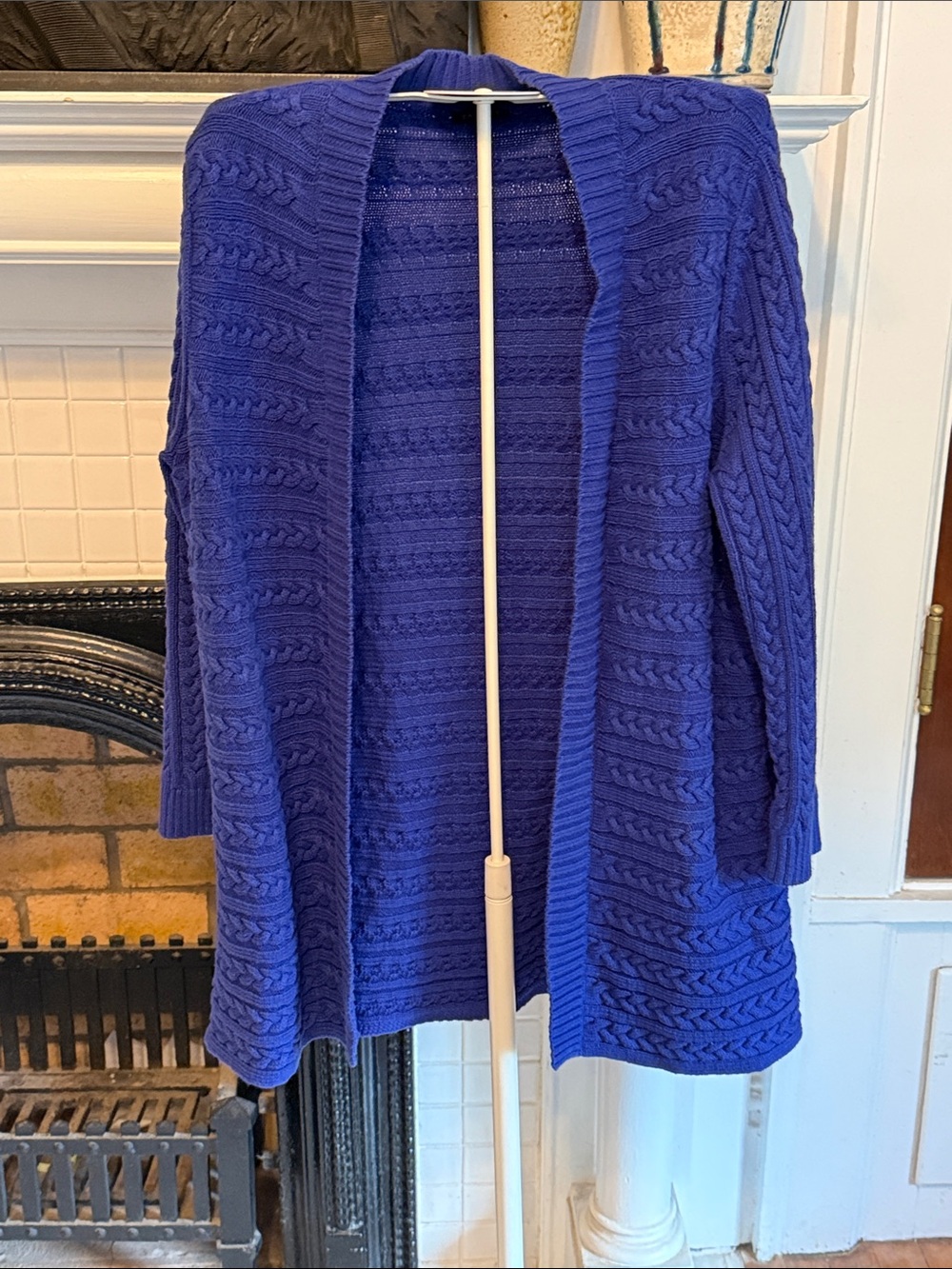 Talbots Royal Blue Open-Front Cable Knit Cardigan- worn 2-3 times.‎